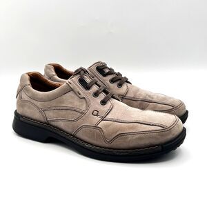 Men’s Ecco Light Shock Point Comfort Shoe Nubuck Leather Walking Casual Sz 44